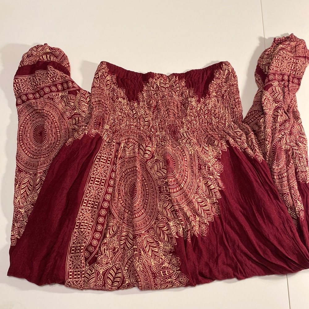 Harem pants burgundy